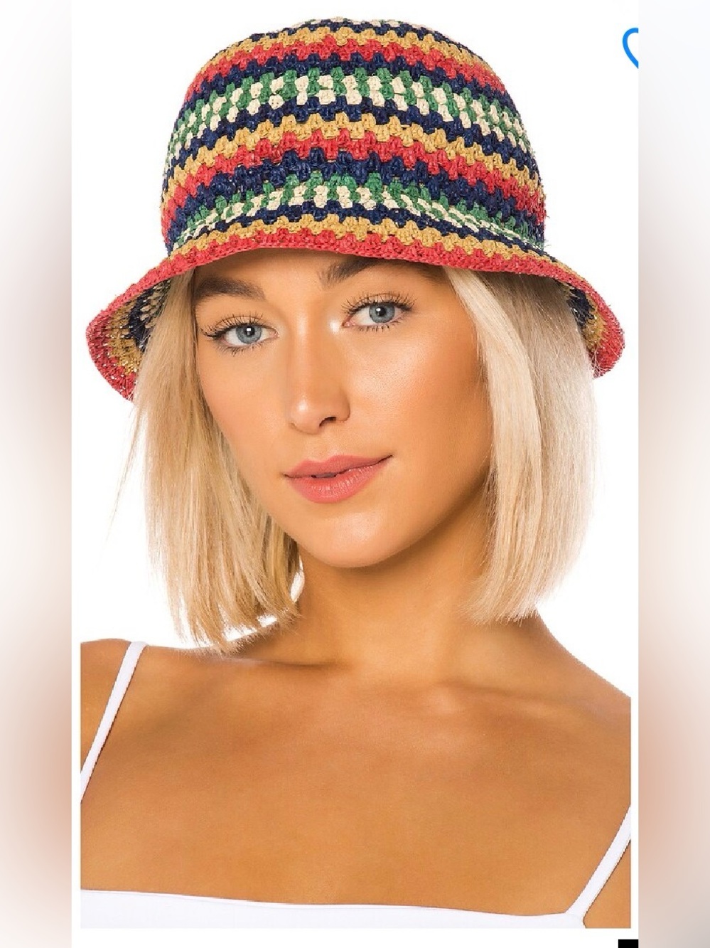 Brixton Essex Raffia Hat Multi-Color Crochet Bucket Hat - Women